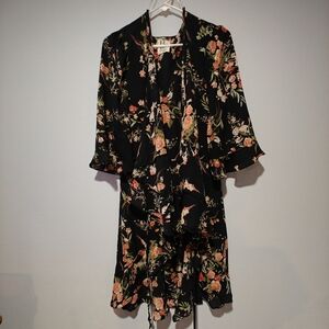 NWOT Haute Project Floral Wrap Midi Dress 2XL NWOT Flowy Bohemian Chic